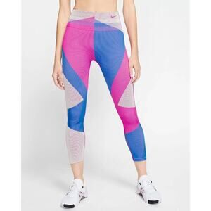 Nike Sculpt Icon Clash Lux Tight Leggings Fire Pink / Sapphire Size XS